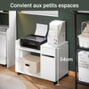 SoBuy ASK02-W Caisson de Bureau à roulettes, Support Imprimante Roulant, Organiseur Bureau Bureau