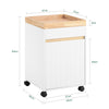 SoBuy ASK03-W Caisson de Bureau à Roulettes, Organiseur Bureau Bureau, Caisson de Rangement Bureau avec Tiroirs