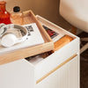 SoBuy ASK03-W Caisson de Bureau à Roulettes, Organiseur Bureau Bureau, Caisson de Rangement Bureau avec Tiroirs