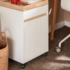 SoBuy ASK03-W Caisson de Bureau à Roulettes, Organiseur Bureau Bureau, Caisson de Rangement Bureau avec Tiroirs