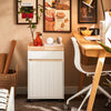 SoBuy ASK03-W Caisson de Bureau à Roulettes, Organiseur Bureau Bureau, Caisson de Rangement Bureau avec Tiroirs