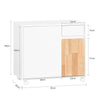 SoBuy ASK04-WN Caisson de Bureau à Roulettes, Support Imprimante Roulant, Organiseur Bureau Bureau, Caisson de Rangement avec Tiroirs