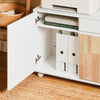 SoBuy ASK04-WN Caisson de Bureau à Roulettes, Support Imprimante Roulant, Organiseur Bureau Bureau, Caisson de Rangement avec Tiroirs