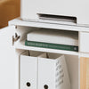 SoBuy ASK04-WN Caisson de Bureau à Roulettes, Support Imprimante Roulant, Organiseur Bureau Bureau, Caisson de Rangement avec Tiroirs