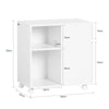 SoBuy ASK05-W Caisson de Bureau Support Imprimante Roulant Organiseur Bureau Mobile Caisson avec Tiroirs et Compartiments Bureau