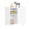 SoBuy ASK05-W Caisson de Bureau Support Imprimante Roulant Organiseur Bureau Mobile Caisson avec Tiroirs et Compartiments Bureau