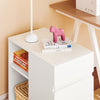 SoBuy ASK05-W Caisson de Bureau Support Imprimante Roulant Organiseur Bureau Mobile Caisson avec Tiroirs et Compartiments Bureau