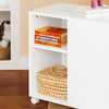 SoBuy ASK05-W Caisson de Bureau Support Imprimante Roulant Organiseur Bureau Mobile Caisson avec Tiroirs et Compartiments Bureau