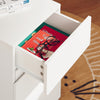 SoBuy ASK05-W Caisson de Bureau Support Imprimante Roulant Organiseur Bureau Mobile Caisson avec Tiroirs et Compartiments Bureau