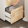 SoBuy ASK06-WN Caisson de Bureau à Roulettes, Organiseur Bureau Bureau, Caisson de Rangement Bureau avec Tiroirs