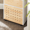 SoBuy ASK06-WN Caisson de Bureau à Roulettes, Organiseur Bureau Bureau, Caisson de Rangement Bureau avec Tiroirs