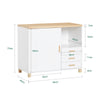 SoBuy ASK07-WN Meuble Imprimante Meuble Rangement Bureau à 3 Tiroirs avec Compartiment Ouvert Support Imprimante Caisson de Rangement Caisson de Bureau Blanc Naturel 90x45x75cm