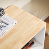 SoBuy ASK07-WN Meuble Imprimante Meuble Rangement Bureau à 3 Tiroirs avec Compartiment Ouvert Support Imprimante Caisson de Rangement Caisson de Bureau Blanc Naturel 90x45x75cm
