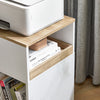 SoBuy ASK08-WN Caisson de Bureau Mobile avec 1 Tiroir Amovible et 2 Compartiments | Prévente
