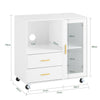 SoBuy ASK09-W Caisson de Bureau à roulettes