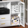 SoBuy ASK09-W Caisson de Bureau à roulettes