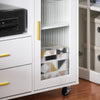 SoBuy ASK09-W Caisson de Bureau à roulettes