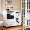 SoBuy ASK09-W Caisson de Bureau à roulettes