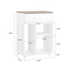 SoBuy ASK10-WN Table d'imprimante à roulettes avec compartiments