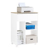 SoBuy ASK10-WN Table d'imprimante à roulettes avec compartiments