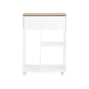 SoBuy ASK10-WN Table d'imprimante à roulettes avec compartiments
