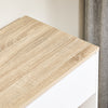 SoBuy ASK10-WN Table d'imprimante à roulettes avec compartiments