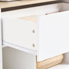 SoBuy ASK10-WN Table d'imprimante à roulettes avec compartiments