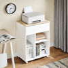 SoBuy ASK10-WN Table d'imprimante à roulettes avec compartiments