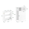 SoBuy ASK12-W Caisson de Bureau à Roulettes, Support Imprimante Roulant, Organiseur Bureau Bureau, Caisson de Rangement avec Compartiments