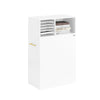 SoBuy ASK12-W Caisson de Bureau à Roulettes, Support Imprimante Roulant, Organiseur Bureau Bureau, Caisson de Rangement avec Compartiments