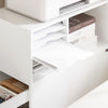 SoBuy ASK12-W Caisson de Bureau à Roulettes, Support Imprimante Roulant, Organiseur Bureau Bureau, Caisson de Rangement avec Compartiments