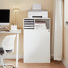 SoBuy ASK12-W Caisson de Bureau à Roulettes, Support Imprimante Roulant, Organiseur Bureau Bureau, Caisson de Rangement avec Compartiments