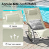 SoBuy OGS28-MIx2 Lot de 2 Chaise Longue Transat de Jardin Bascule avec Appui-tête Réglable et Pochette latérale