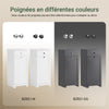 SoBuy BZR21-W Meuble Bas de Salle de Bain, Armoire Toilette avec 1 Tiroir et 1 Panier à Linge Pliable, Meuble de Rangement, Corbeille à Linge, Coffre à Linge, Porte Vêtement, 40x38x90cm, Blanc