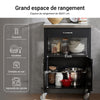 SoBuy FKW22-SCH Meuble de Cuisine à roulettes avec Plan de Travail Desserte Cuisine compacte pour Rangement Cuisine, extérieur ou Chambre Chariot de Service Multifonction Noir 60x92x45cm