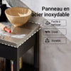 SoBuy FKW22-SCH Meuble de Cuisine à roulettes avec Plan de Travail Desserte Cuisine compacte pour Rangement Cuisine, extérieur ou Chambre Chariot de Service Multifonction Noir 60x92x45cm