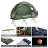 SoBuy OGS32-GR Tente de Camping Pliable 4 en 1avec Toit, Sac de Couchage, Matelas Gonflable, 1 Personne, Vert