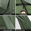 SoBuy OGS32-GR Tente de Camping Pliable 4 en 1avec Toit, Sac de Couchage, Matelas Gonflable, 1 Personne, Vert