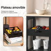 SoBuy FKW79-SCH Meuble Cuisine Desserte de Cuisine à roulettes, Desserte Rangement avec 3 Tiroirs et 1 Tablette Amovible, Meuble de Rangement Cuisine, L68xP38xH85cm,Noir