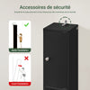 SoBuy BZR34-SCH Meuble Colonne Salle de Bain 20 cm - Armoire de Rangement Étroite avec Tiroir et Étagères Réglables - Meuble Salle de Bain Compact pour WC, Petits Espaces - Noir, MDF, 20x20x180cm