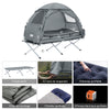 SoBuy OGS32-HG Tentes d'extérieur 1 Personne Tente de Camping pour la Plage Park 4 en 1 Tentes Igloo avec Sac de Transport Gray 193 x 160 x 86cm