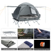 SoBuy OGS32-L-HG Tente de Camping Pliable 4 en 1avec Toit, Sac de Couchage, Matelas Gonflable, 2 Personnes, Gris