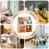 SoBuy KMB01-N Bibliothèque Enfant Rangement Jouet Enfant avec 3 Étagères et 2 Compartiments Ouverts Meuble Rangement Jouet Étagère Bibliothèque Porte-revues Naturel 73x30x80 cm