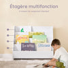 SoBuy KMB32-K-W Bibliothèque Enfant Rangement Jouet Enfant Bibliotheque Livre 4 Niveaux et 1 Compartiment Ouvert Étagère à Livres Meuble de Rangement Chambre d'Eanfant Bureau Salon Blanc 70x30x60 cm