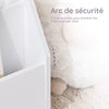 SoBuy KMB32-K-W Bibliothèque Enfant Rangement Jouet Enfant Bibliotheque Livre 4 Niveaux et 1 Compartiment Ouvert Étagère à Livres Meuble de Rangement Chambre d'Eanfant Bureau Salon Blanc 70x30x60 cm