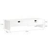 SoBuy BBF02-W Support Écran PC Rehausseur Ecran PC Bureau avec 2 Tiroirs et Rangement Support Moniteur Universel pour Ordinateur Portable ou Écran Blanc 47x18x11cm