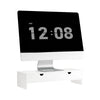 SoBuy BBF02-W Support Écran PC Rehausseur Ecran PC Bureau avec 2 Tiroirs et Rangement Support Moniteur Universel pour Ordinateur Portable ou Écran Blanc 47x18x11cm