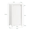 SoBuy BZR100-W Meuble Salle de Bain avec Panier à Linge Rabattable Armoire de Salle de Bain avec Sac à Linge Amovible & poignées de Transport Meuble buanderie Compact en Bois Blanc 45x85,5x35cm