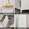 SoBuy BZR100-W Meuble Salle de Bain avec Panier à Linge Rabattable Armoire de Salle de Bain avec Sac à Linge Amovible & poignées de Transport Meuble buanderie Compact en Bois Blanc 45x85,5x35cm