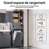 SoBuy BZR104-DG Colonne Salle de Bain avec Panier à Linge Meuble Rangement Haut Armoire de Rangement avec 6 Étagères et 2 Tiroirs Meuble Salle de Bain avec Panier Gris 60x37x171 cm